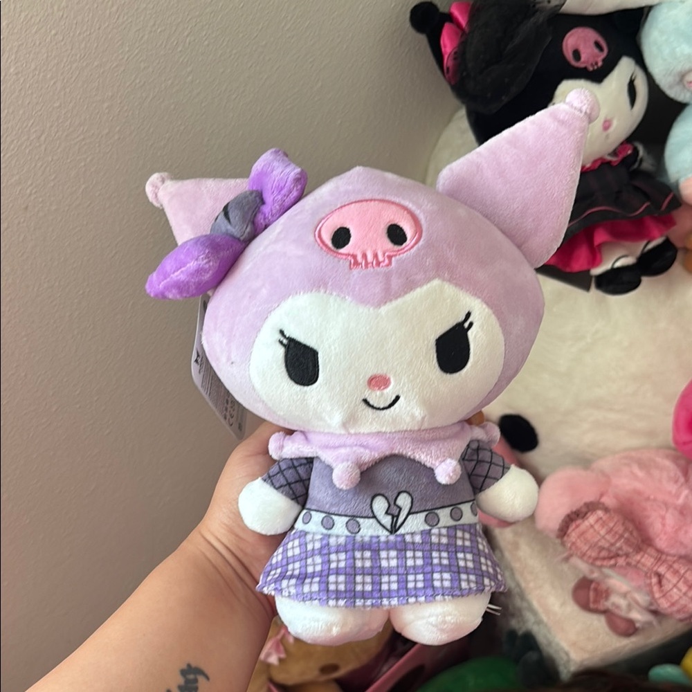 Hello Kitty Kuromi Plush - Purple and White